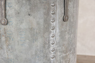 Galvanised Water Tank Upcycled Poseur Table
