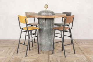 Galvanised Water Tank Upcycled Poseur Table