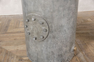 Galvanised Water Tank Upcycled Poseur Table
