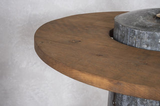 Galvanised Water Tank Upcycled Poseur Table