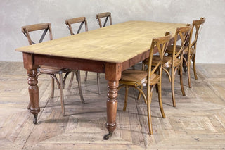 Large Victorian Pine Kitchen Table