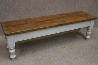 rustic pine bench