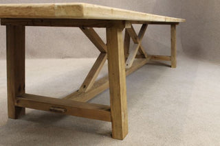 Large reclaimed pine table 12 foot