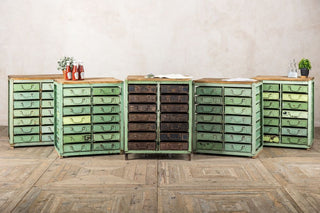 industrial bank of drawers