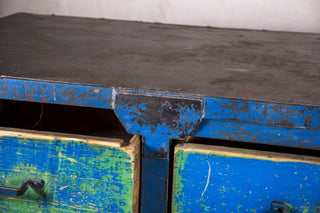 industrial blue drawer unit