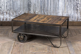 industrial cart coffee table