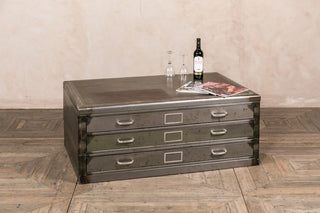 industrial coffee table with drawers