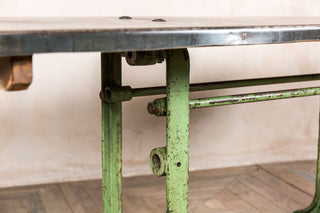 industrial metal dining room table