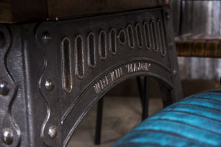 industrial metal dining table