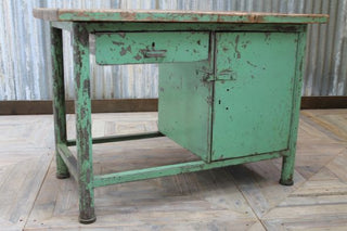 industrial metal workbench