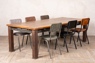 industrial pine top dining table