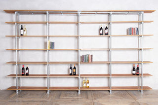 Large Vintage Wooden Shelving Unit