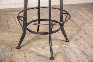 industrial style adjusting stool