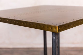 industrial style brass top table