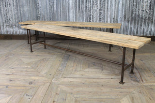 industrial style dining bench