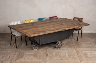 industrial style dining room table