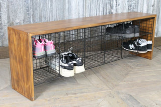 industrial style shoe rack