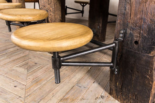 industrial style swing out seat table