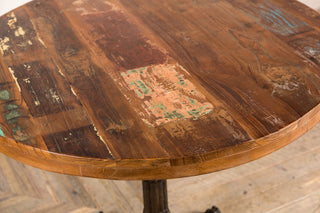industrial table with reclaimed top