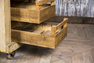 industrial wooden workbench