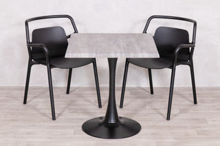 Cement Top Outdoor Café Table Set with Ibiza Chairs