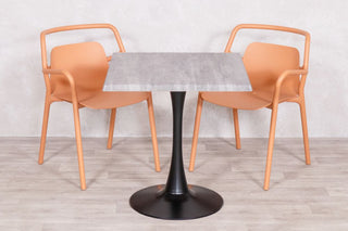 Cement Top Outdoor Café Table Set with Ibiza Chairs