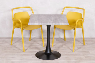 Cement Top Outdoor Café Table Set with Ibiza Chairs