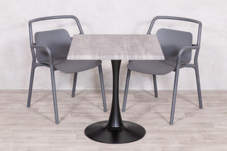 Cement Top Outdoor Café Table Set with Ibiza Chairs