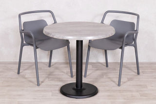 Cement Top Outdoor Café Table Set with Ibiza Chairs