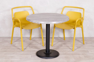 Cement Top Outdoor Café Table Set with Ibiza Chairs