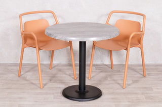 Cement Top Outdoor Café Table Set with Ibiza Chairs