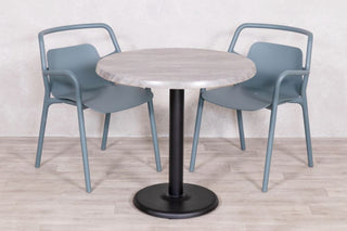 Cement Top Outdoor Café Table Set with Ibiza Chairs