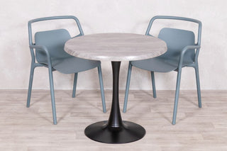 Cement Top Outdoor Café Table Set with Ibiza Chairs