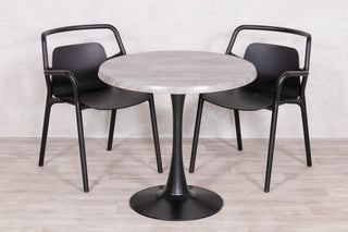 Cement Top Outdoor Café Table Set with Ibiza Chairs