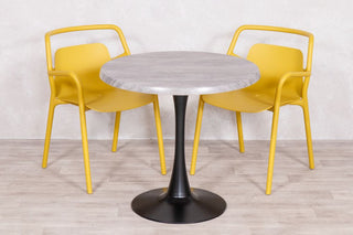 Cement Top Outdoor Café Table Set with Ibiza Chairs