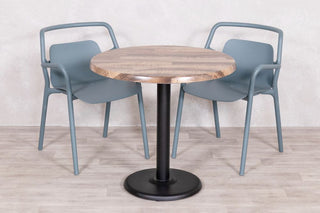 Rustic Maple Top Outdoor Café Table Set with Ibiza Chairs