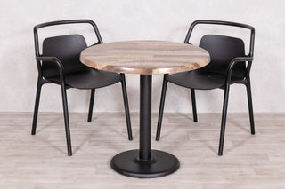 Rustic Maple Top Outdoor Café Table Set with Ibiza Chairs