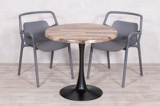 Rustic Maple Top Outdoor Café Table Set with Ibiza Chairs