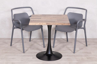 Rustic Maple Top Outdoor Café Table Set with Ibiza Chairs