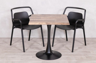 Rustic Maple Top Outdoor Café Table Set with Ibiza Chairs