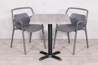 Cement Top Outdoor Café Table Set with Ibiza Chairs