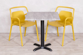 Cement Top Outdoor Café Table Set with Ibiza Chairs