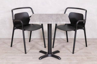 Cement Top Outdoor Café Table Set with Ibiza Chairs