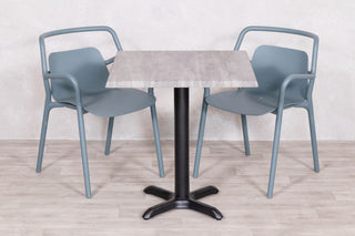 Cement Top Outdoor Café Table Set with Ibiza Chairs