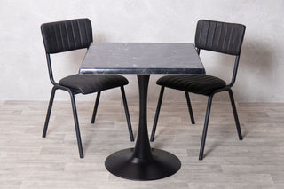 Alcantara Black Café Table