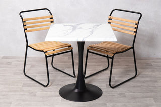 White Marble Café Table