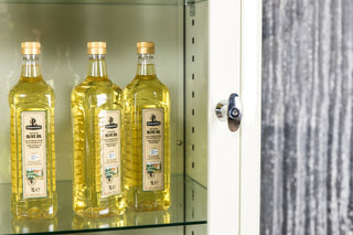 ivory enamel display cabinet