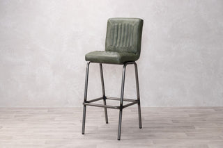 Jenson Distressed Leather Bar Stools