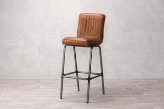 Jenson Distressed Leather Bar Stools
