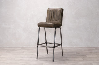 Jenson Distressed Leather Bar Stools